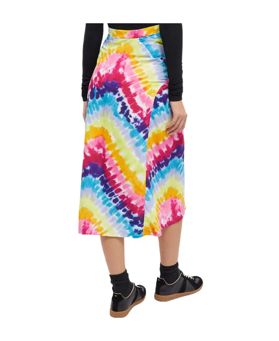 Tie-Dye High Waist Midi Skirt