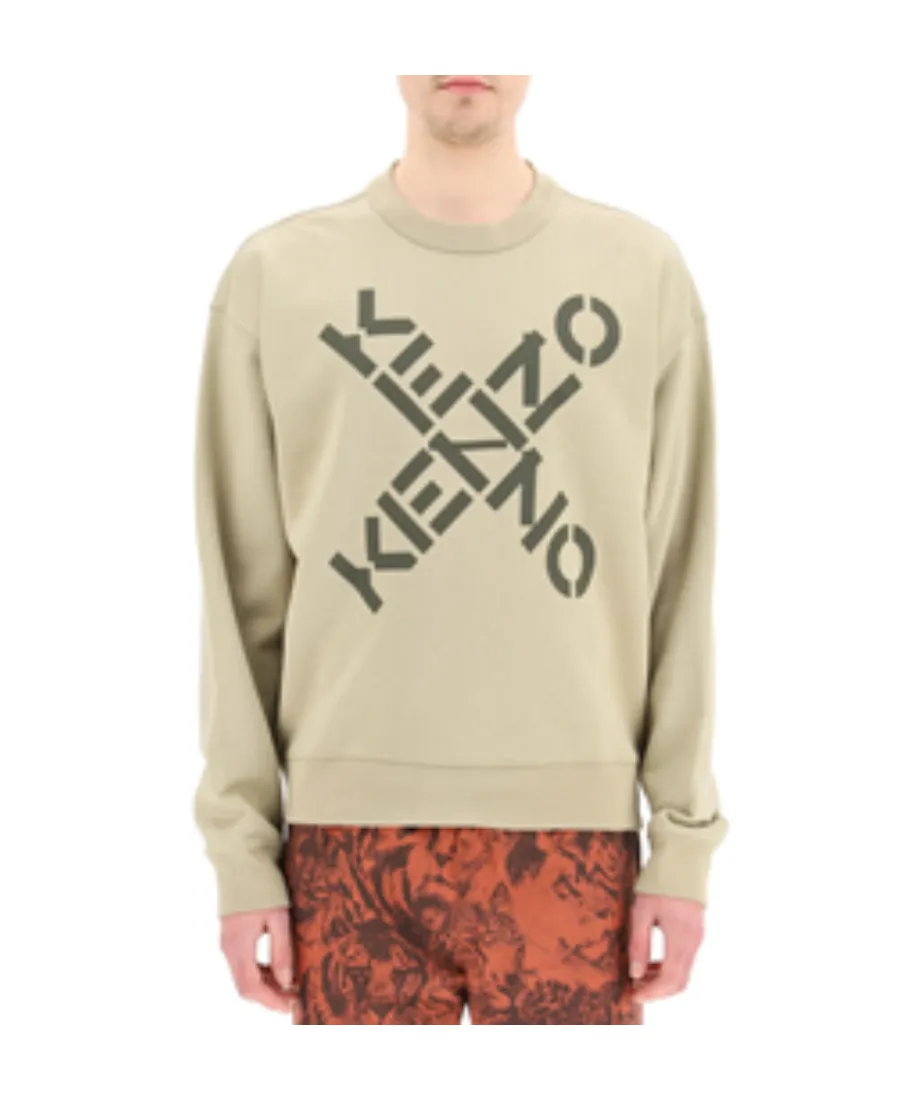 Sport Oversize X Logo Crewneck Sweatshirt