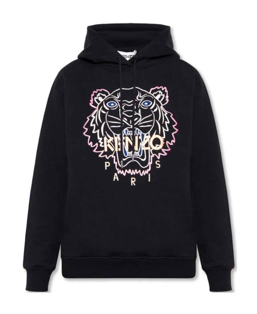 Tiger-Embroidered Hoodie