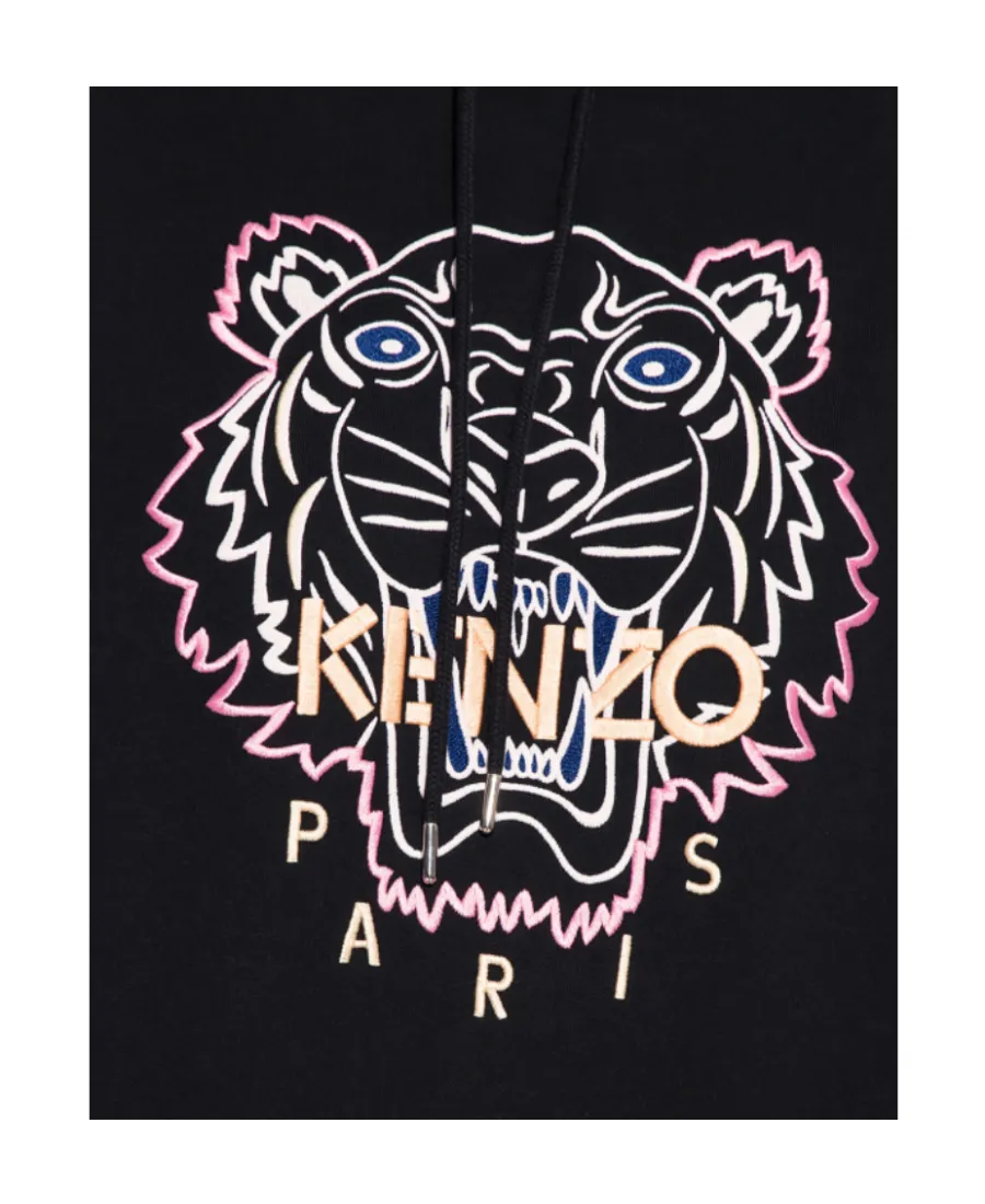 Tiger-Embroidered Hoodie