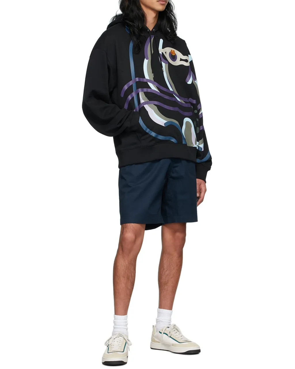 Buckle Knee-Length Shorts