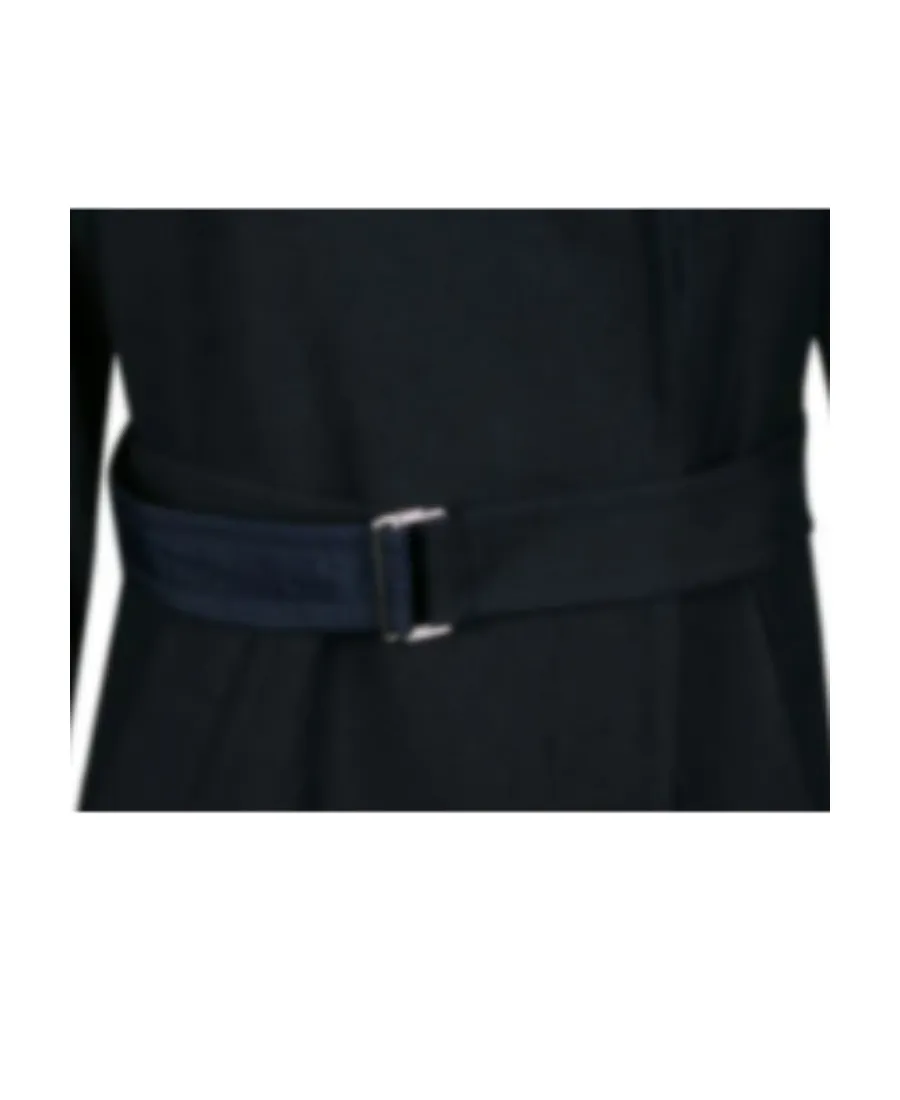 Monogram-Embroidered Belted Coat