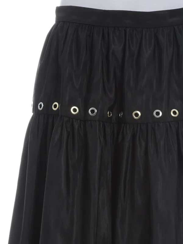 Eyelets Pleated Skirt