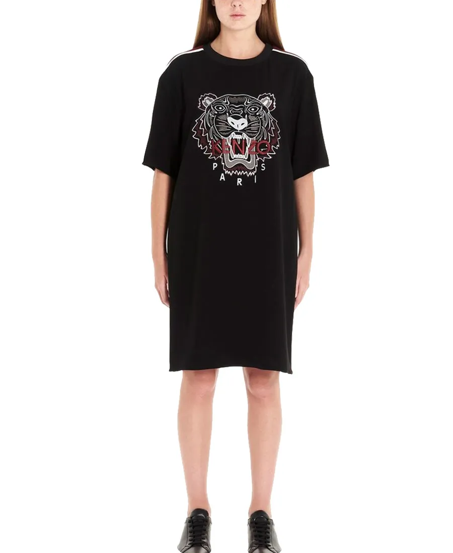 Tiger Head Embroidered Dress