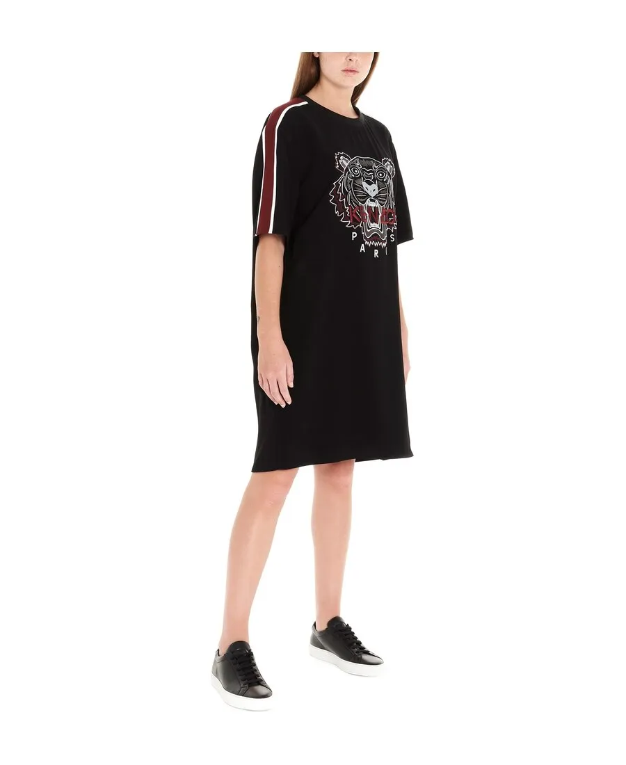 Tiger Head Embroidered Dress