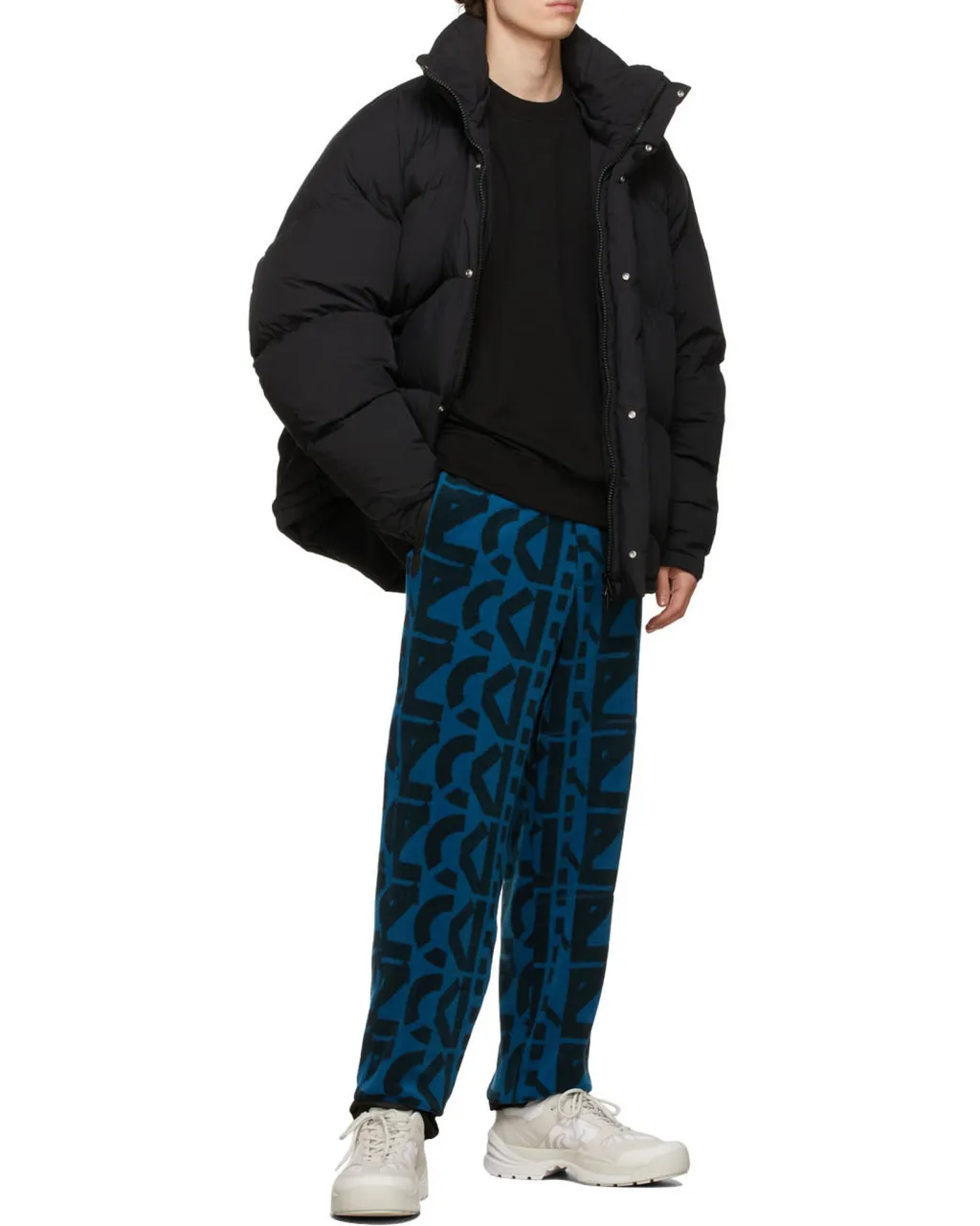 Monogram-Print Fleece Track Pants