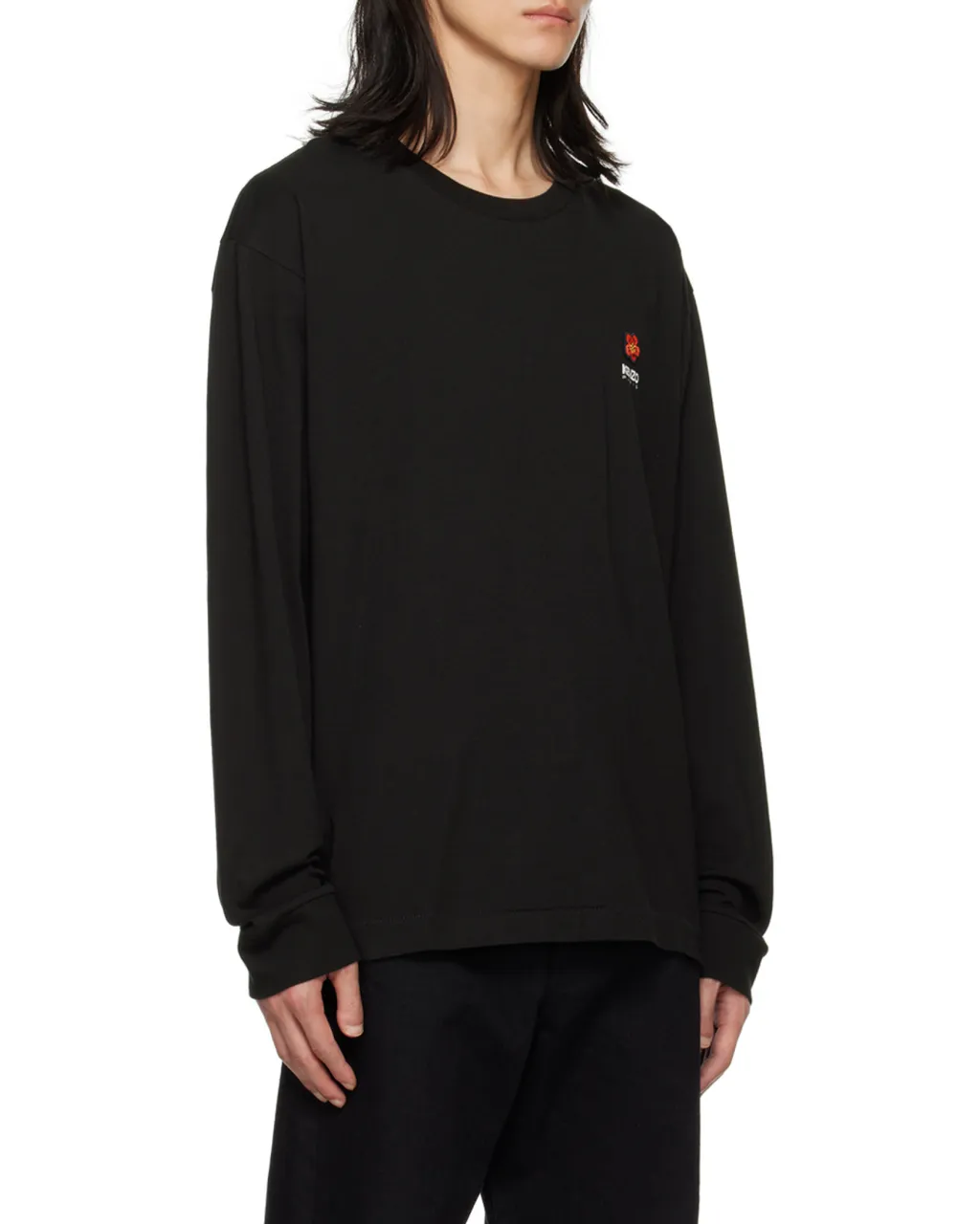 Logo Printed Long Sleeved Crewneck T-Shirt