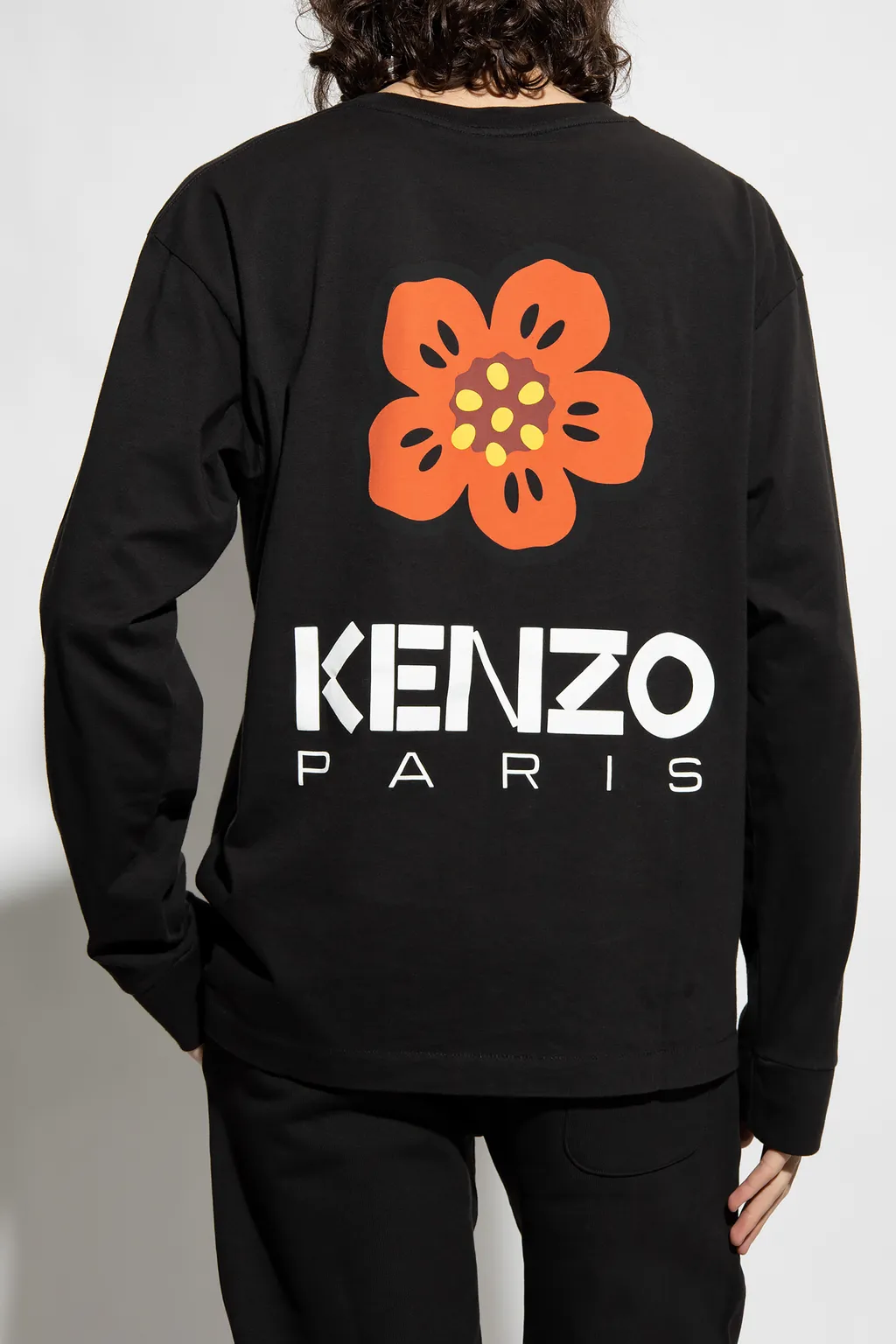 Logo Printed Long Sleeved Crewneck T-Shirt