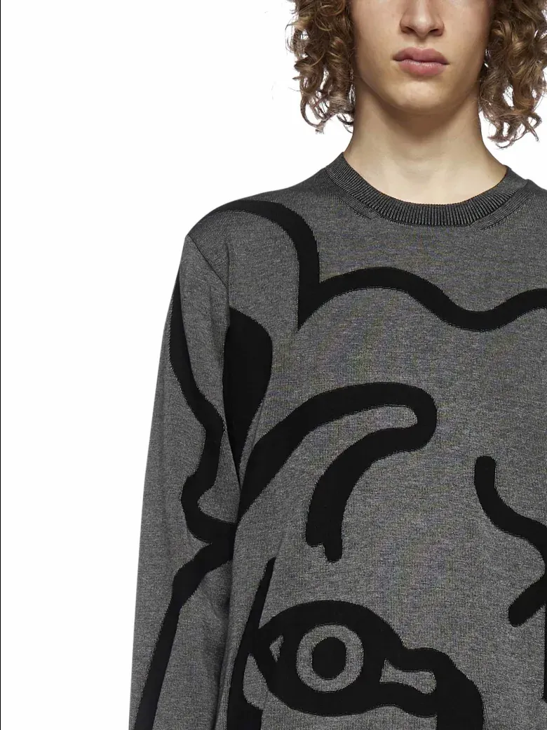 Abstract Tiger Print Sweatshirt