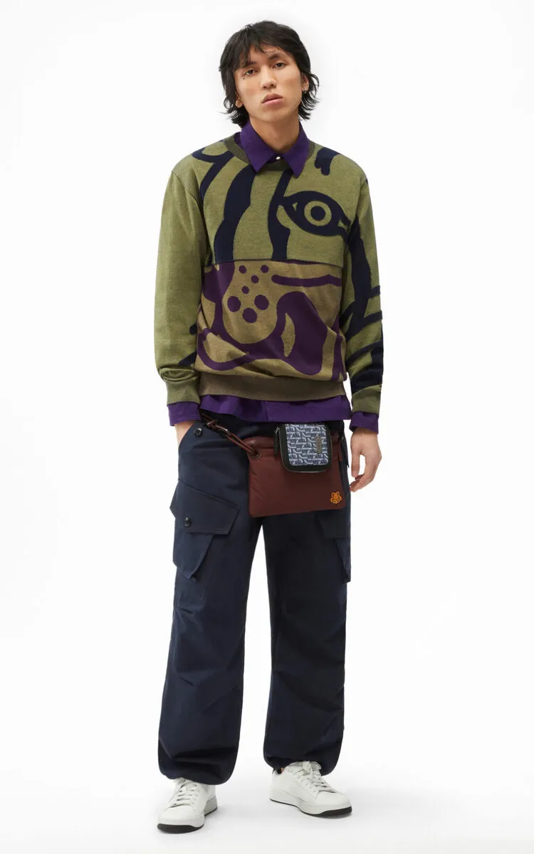 Tiger Intarsia-Knit Jumper