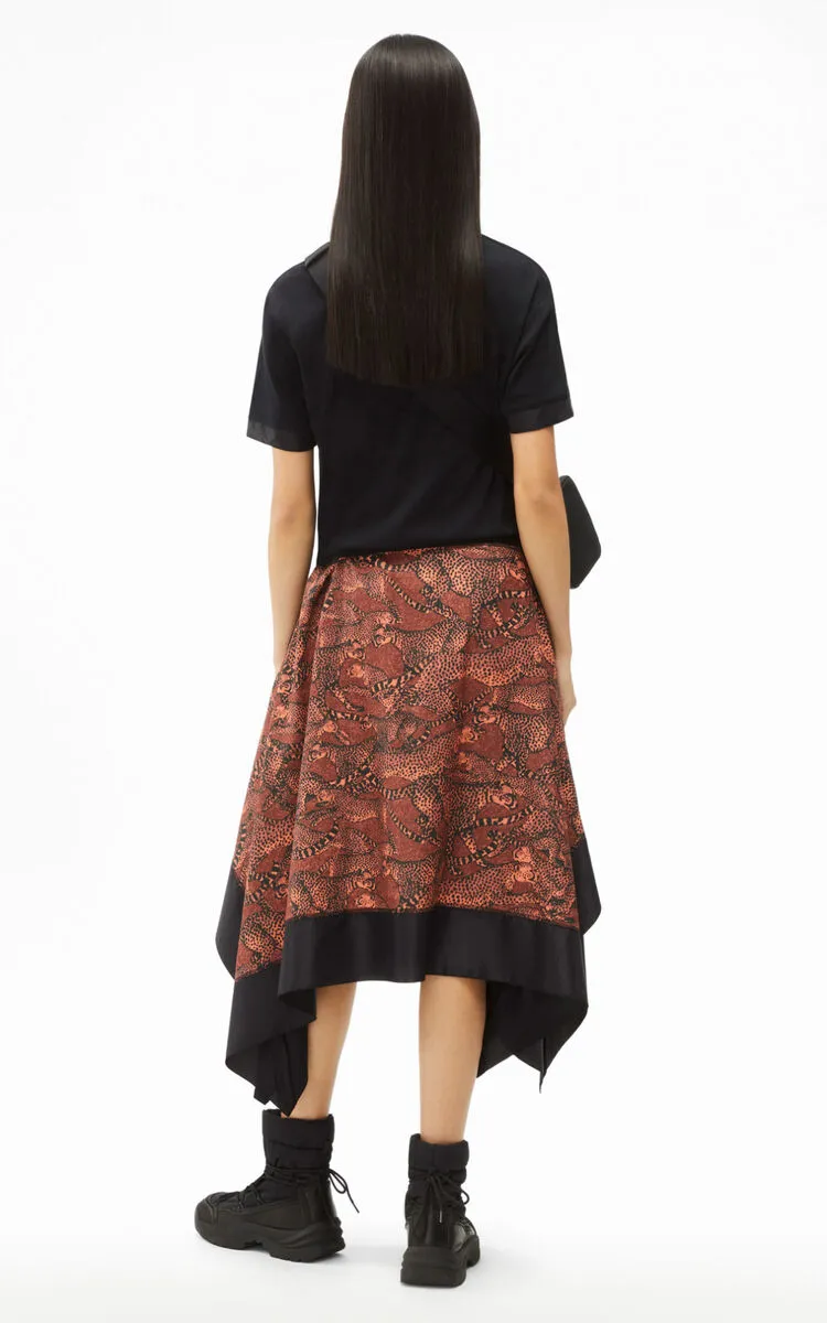 Asymmetric Draped Midi Dress