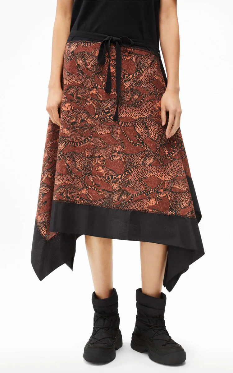 Asymmetric Draped Midi Dress