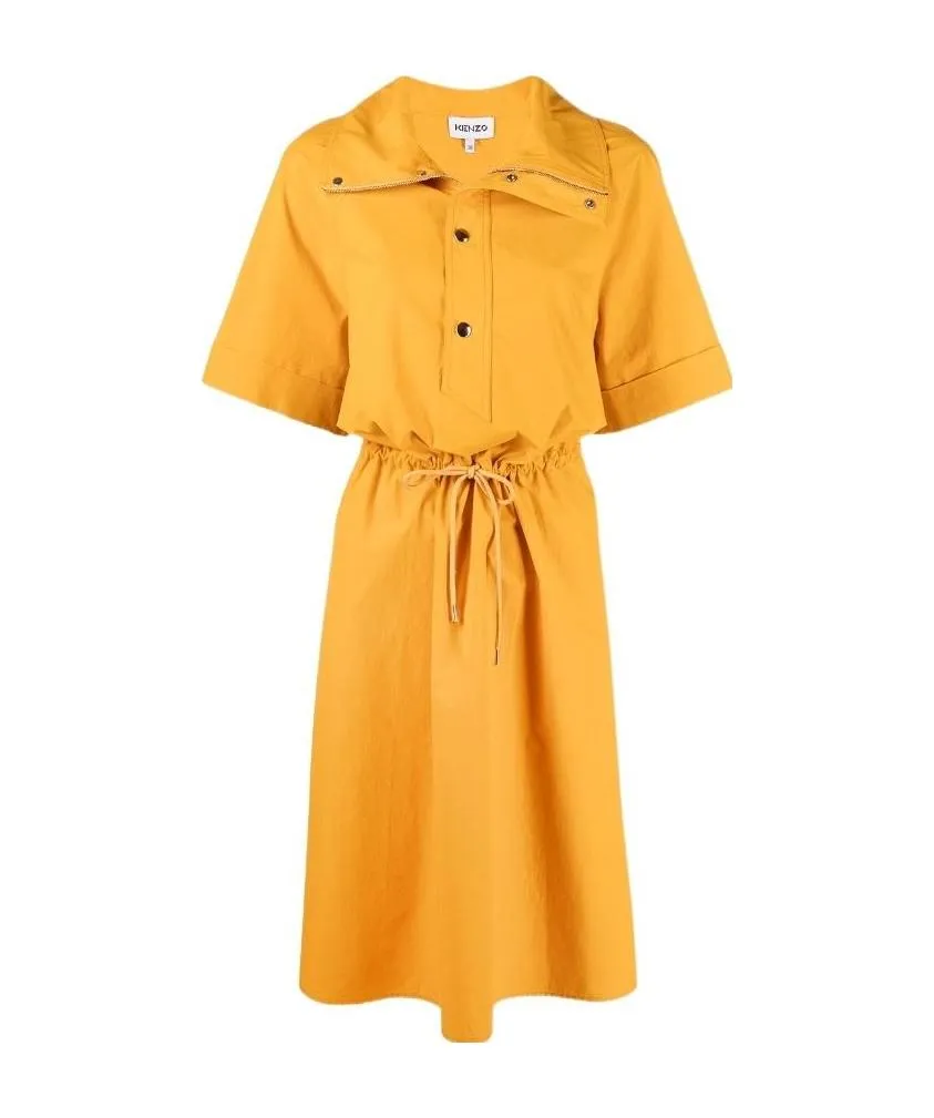 Short-Sleeved Midi Dress