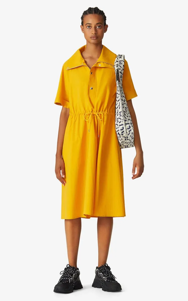 Short-Sleeved Midi Dress