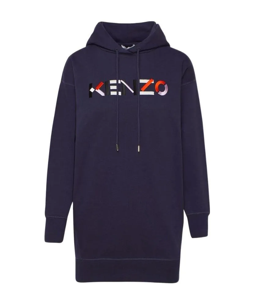 Embroidered Long Logo Hoodie