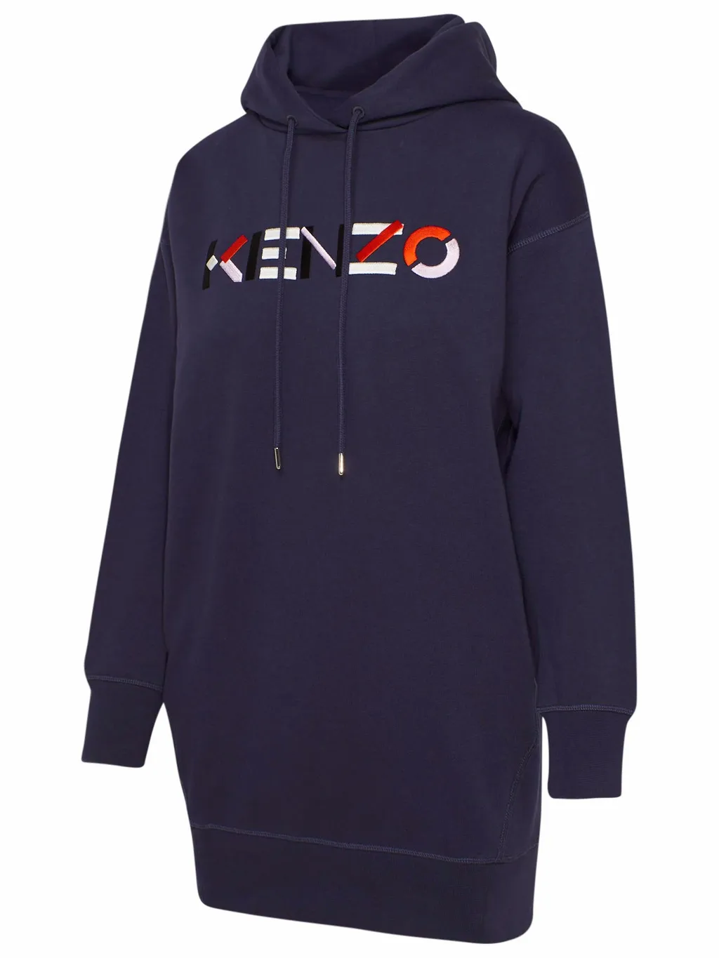 Embroidered Long Logo Hoodie