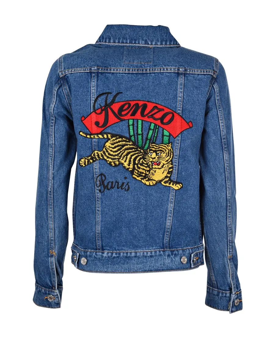 Tiger Embroidered Denim Jacket