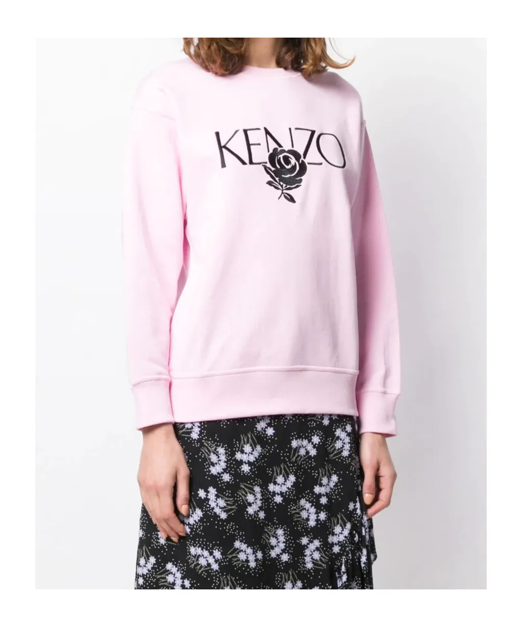 Embroidery Rose Logo Sweatshirt