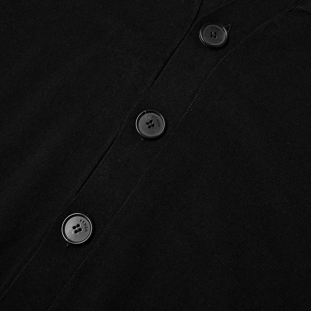 Tiger Head Appliqué Cotton Cardigan