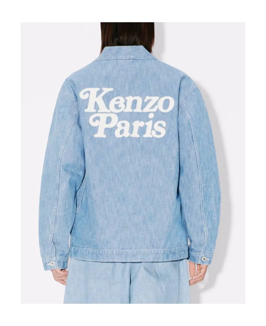 Logo Embroidered Belted Kimono Jacket