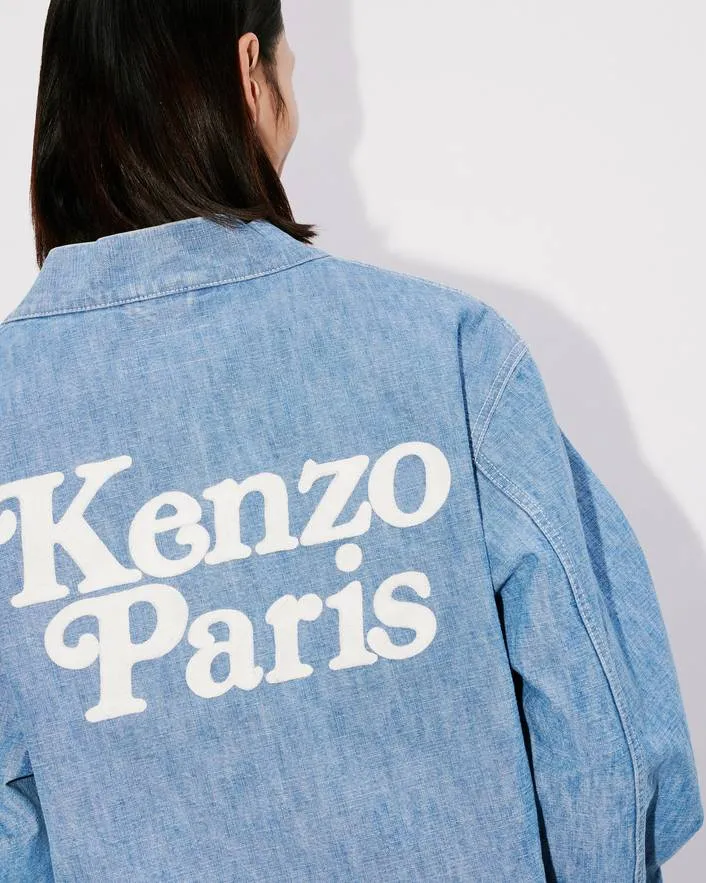 Logo Embroidered Belted Kimono Jacket