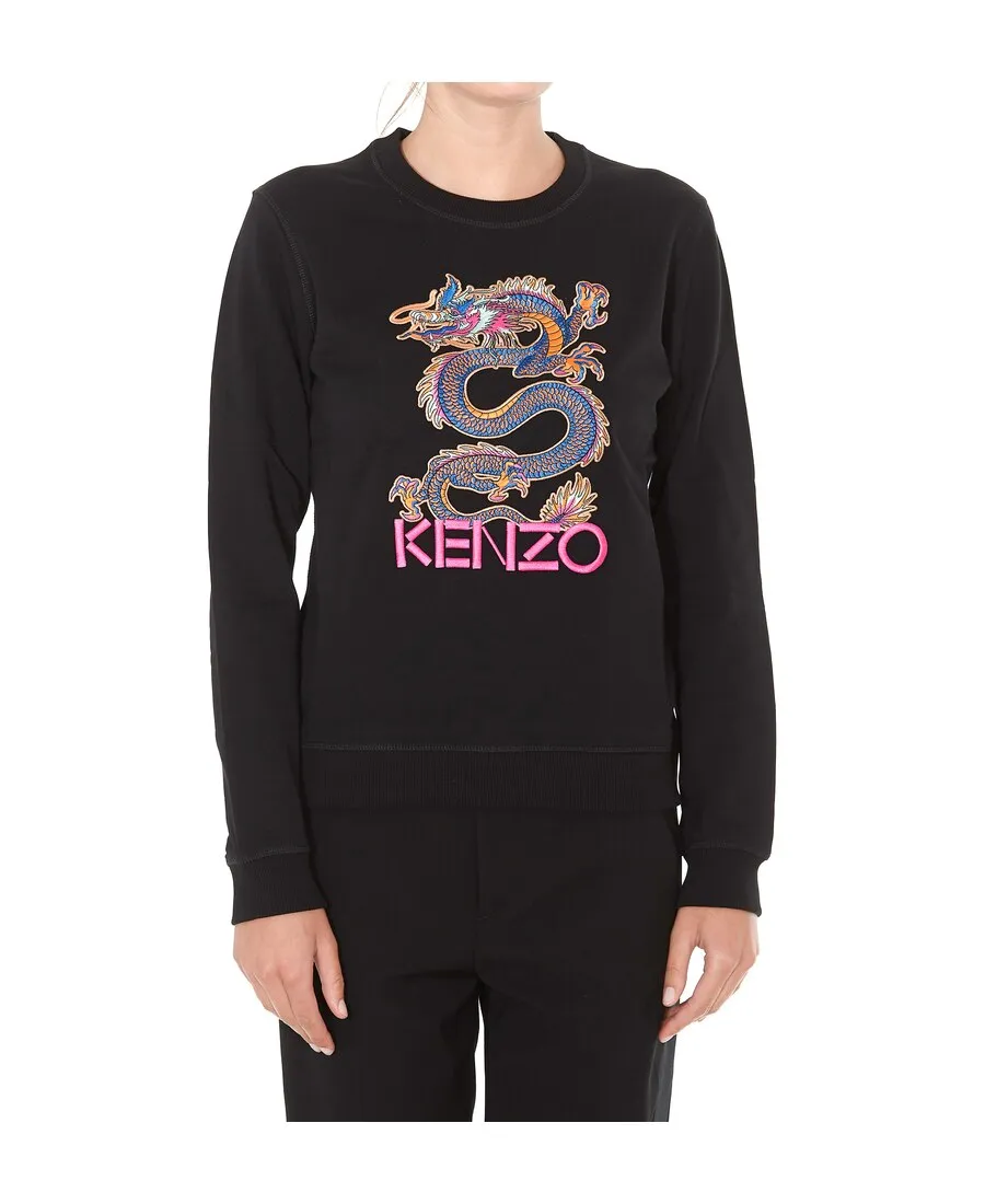 Embroidered Dragon Logo Sweater