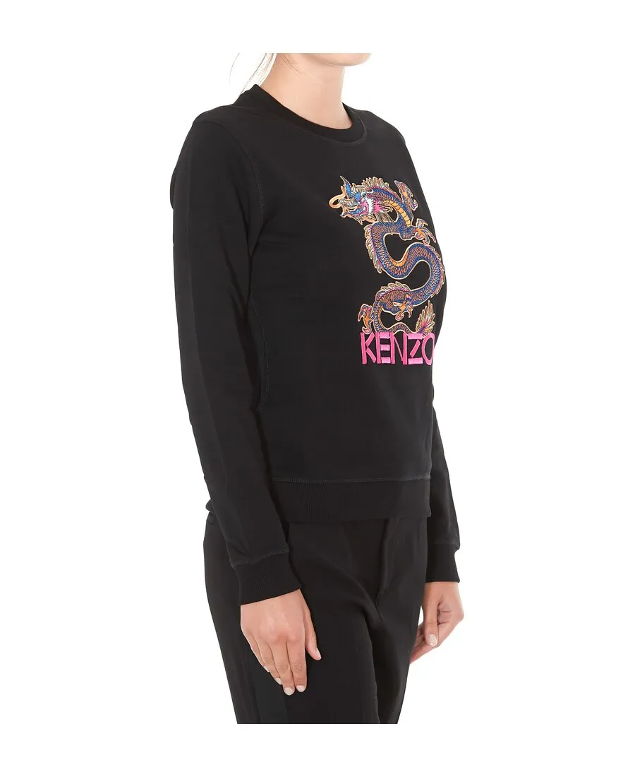 Embroidered Dragon Logo Sweater