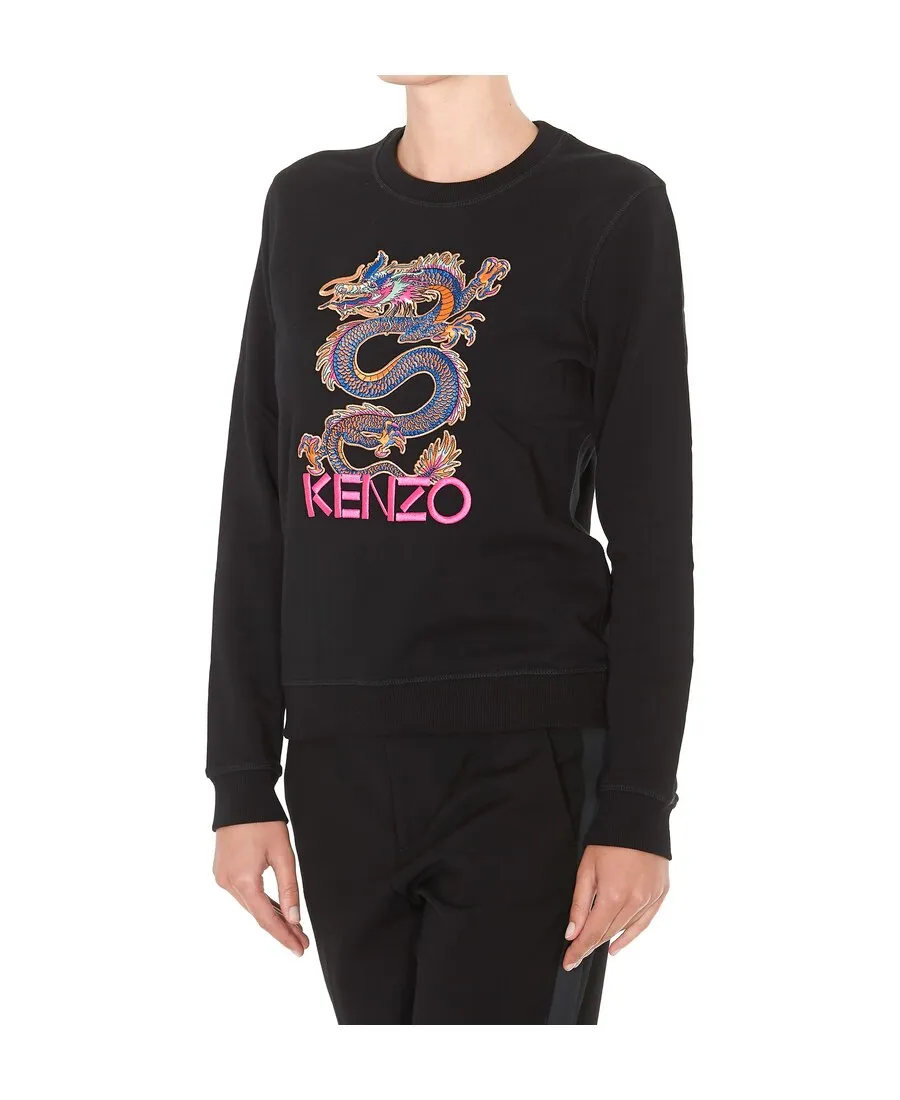 Embroidered Dragon Logo Sweater