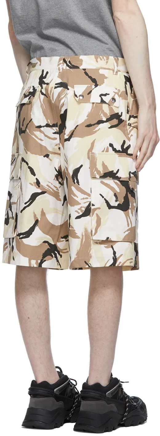 Tropic Camo Print Cargo Shorts