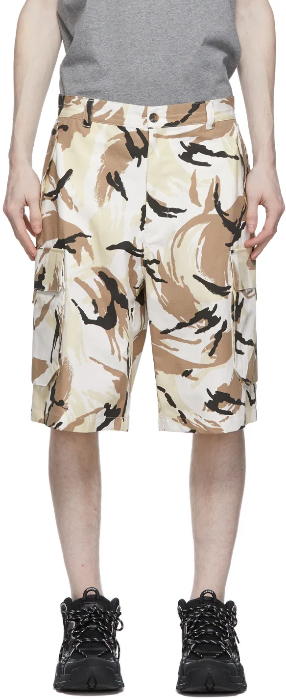 Tropic Camo Print Cargo Shorts