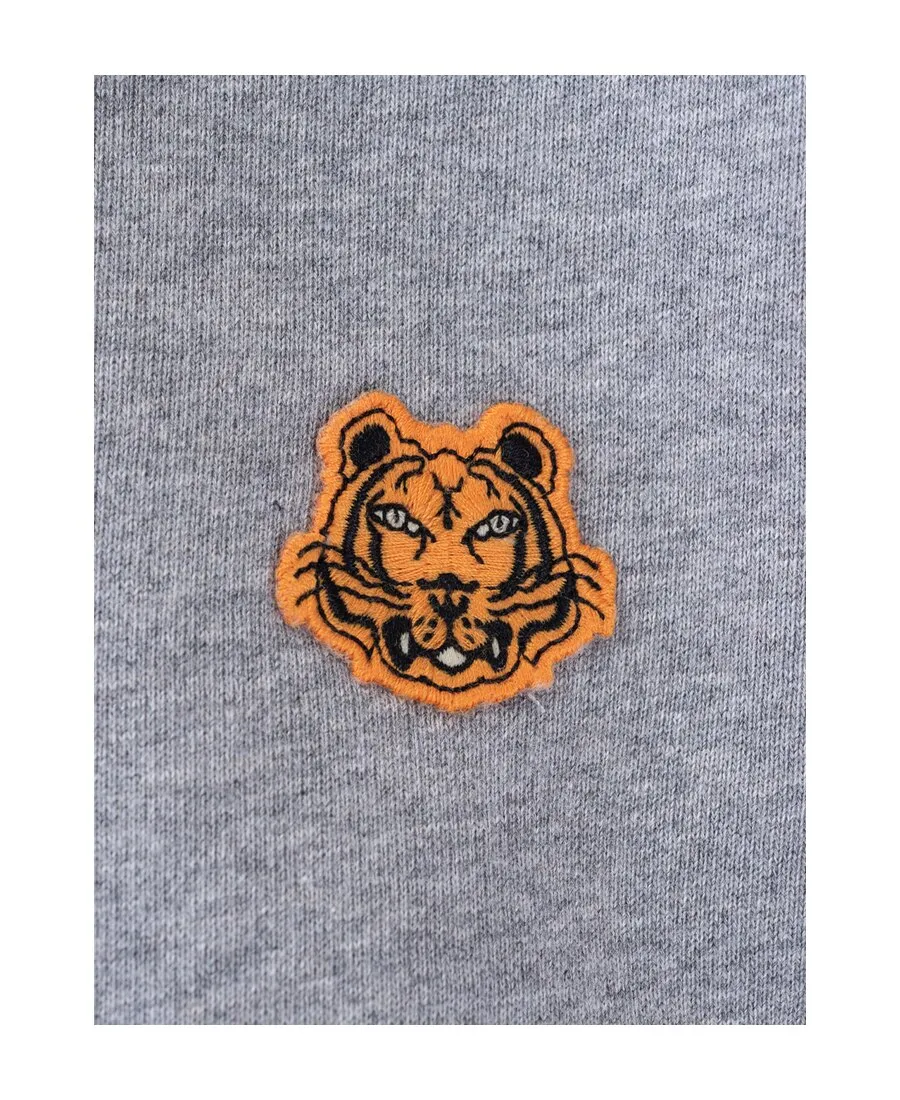 Cotton Hoodie With Tiger Motif