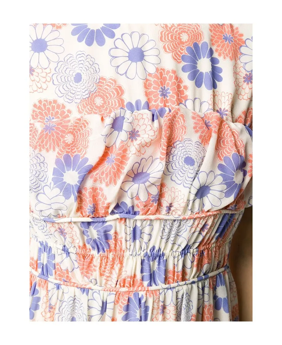 Plum Blossom Sleeveless Short Dress
