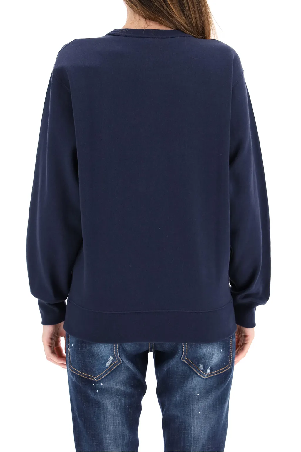 Embroidered Logo Crew Neck Sweatshirt