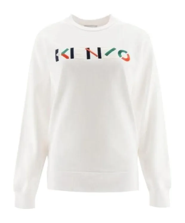 Logo Embroidered Round-Neck Sweatshirt