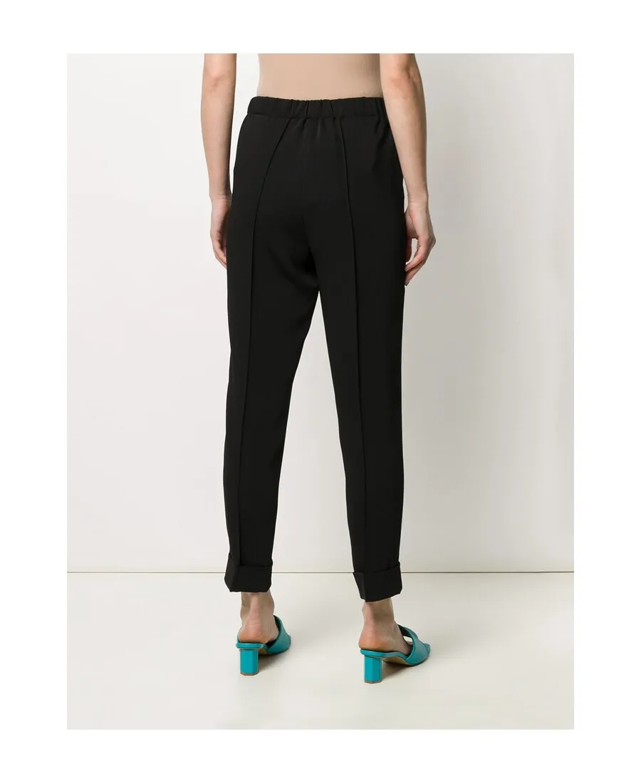 Pleated Tapered-Leg Trousers