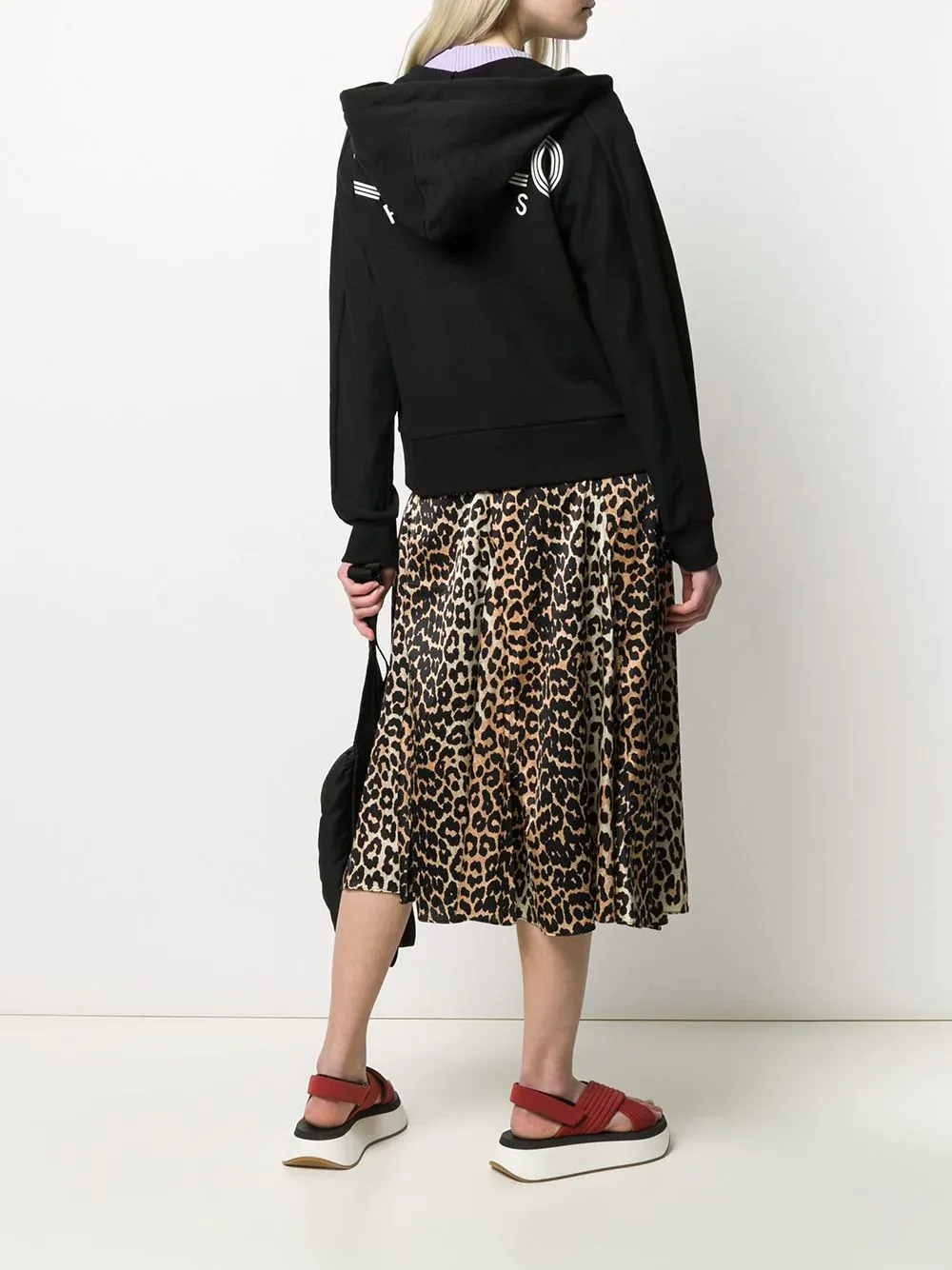Logo Printed Hooded Coat