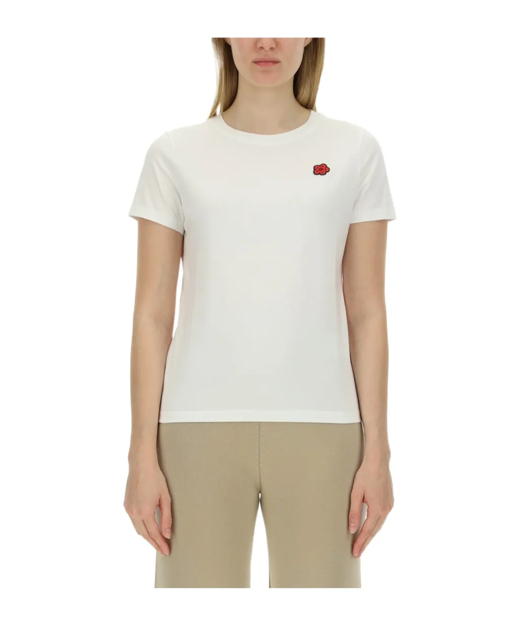 Boke Flower Embroidered Crewneck T-Shirt