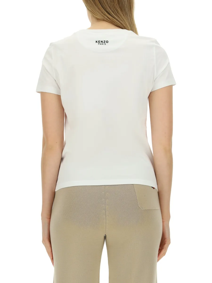 Boke Flower Embroidered Crewneck T-Shirt