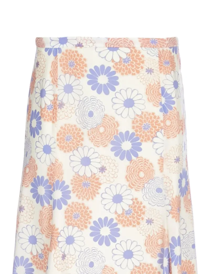 Floral-Print Midi Skirt