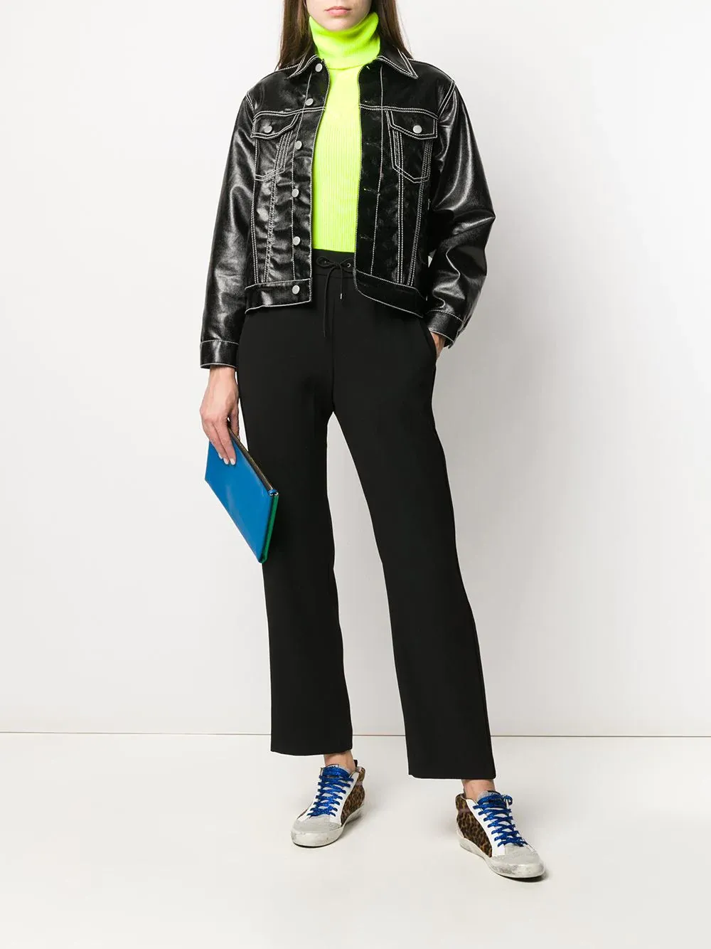 Straight-Leg Cropped Track Pants