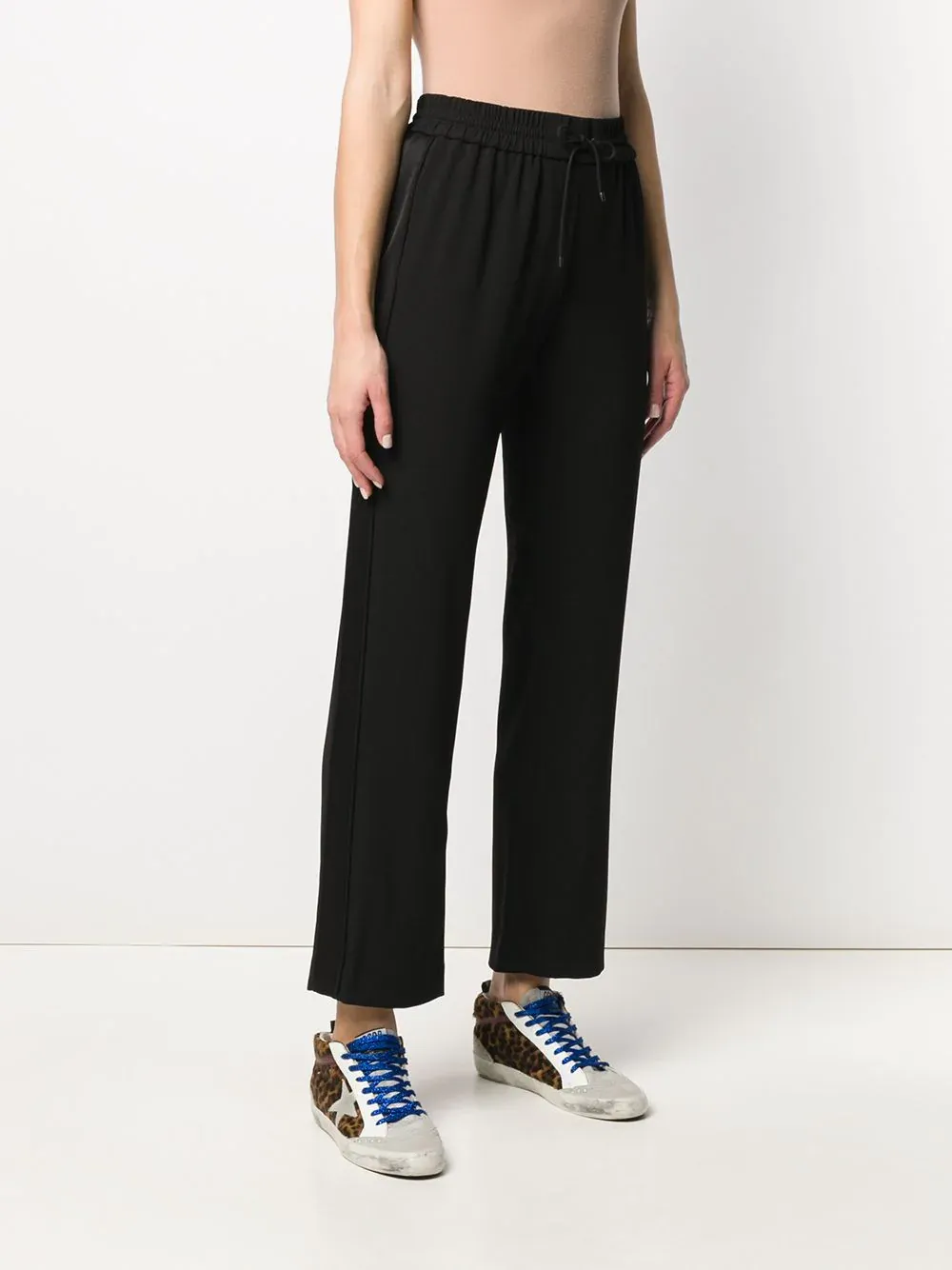 Straight-Leg Cropped Track Pants