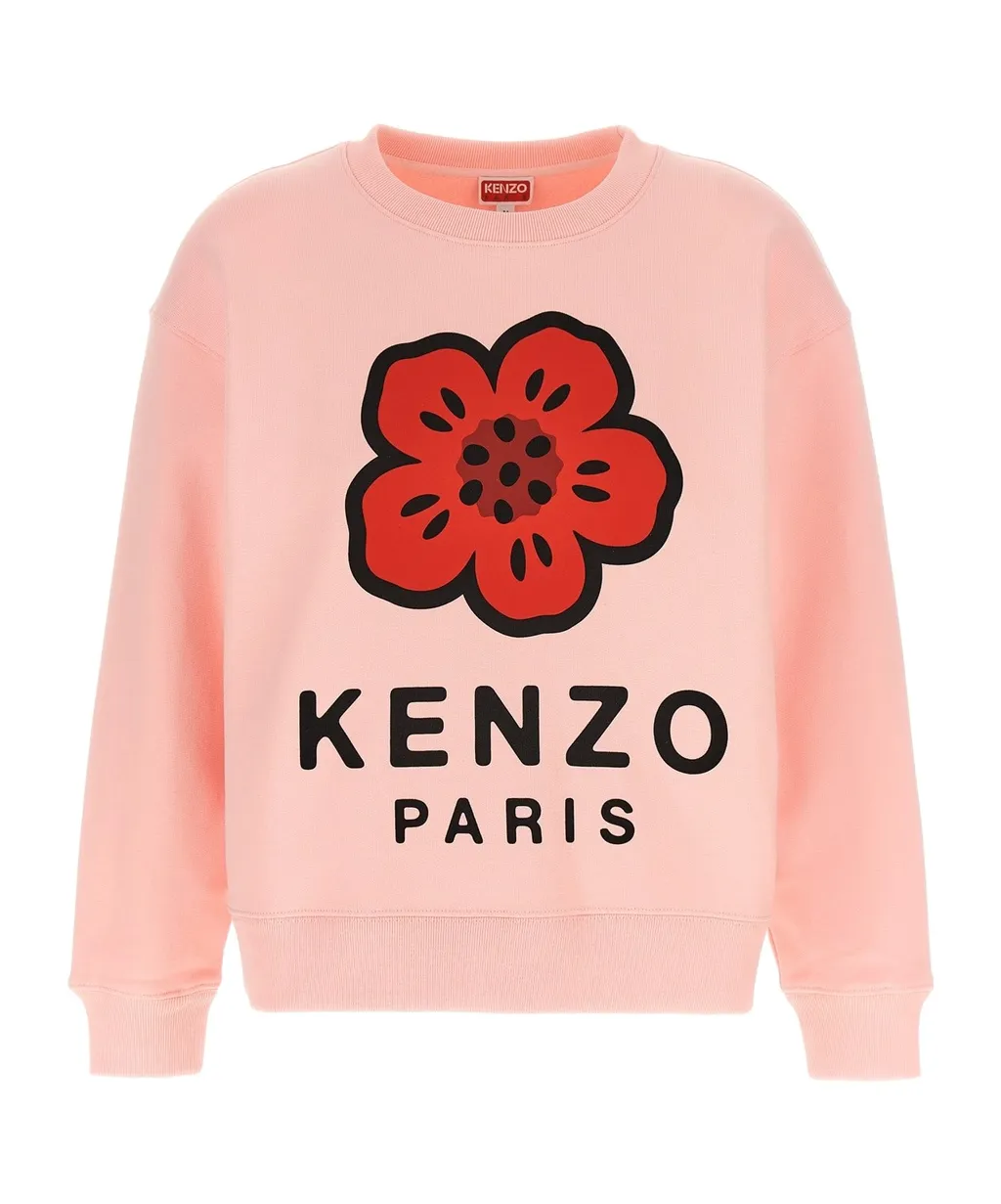 Boke Flower Printed Crewneck Sweatshirt