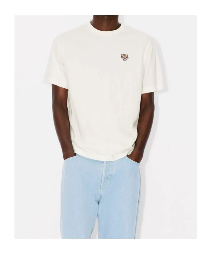Lucky Tiger Embroidered Crewneck T-Shirt