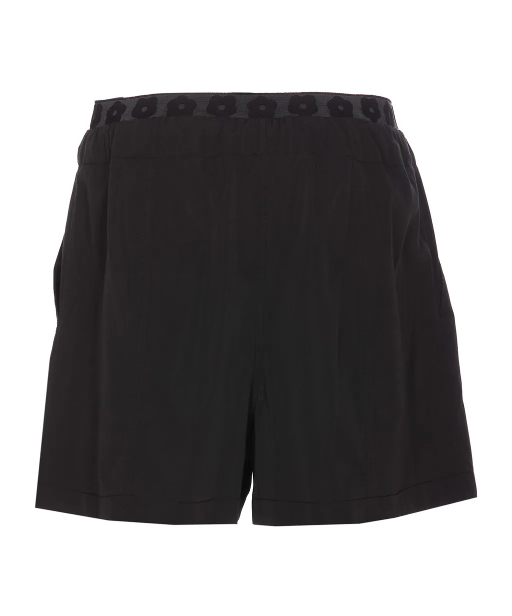 Boke Flower Embroidered Drawstring Shorts