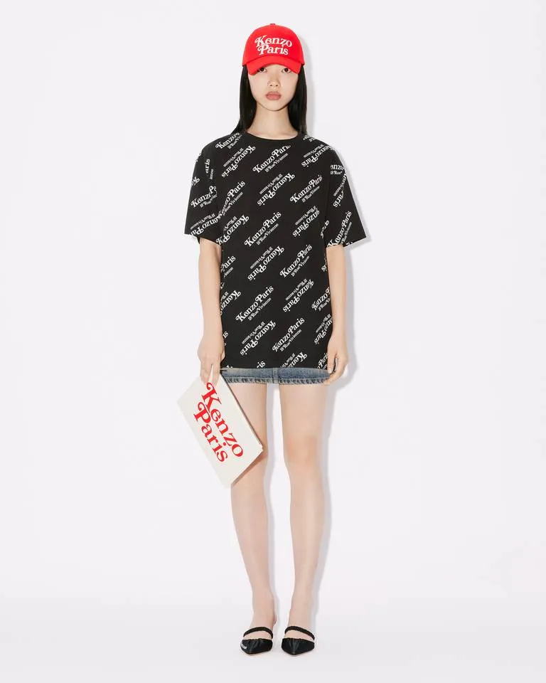 All-Over Logo Printed Crewneck T-Shirt
