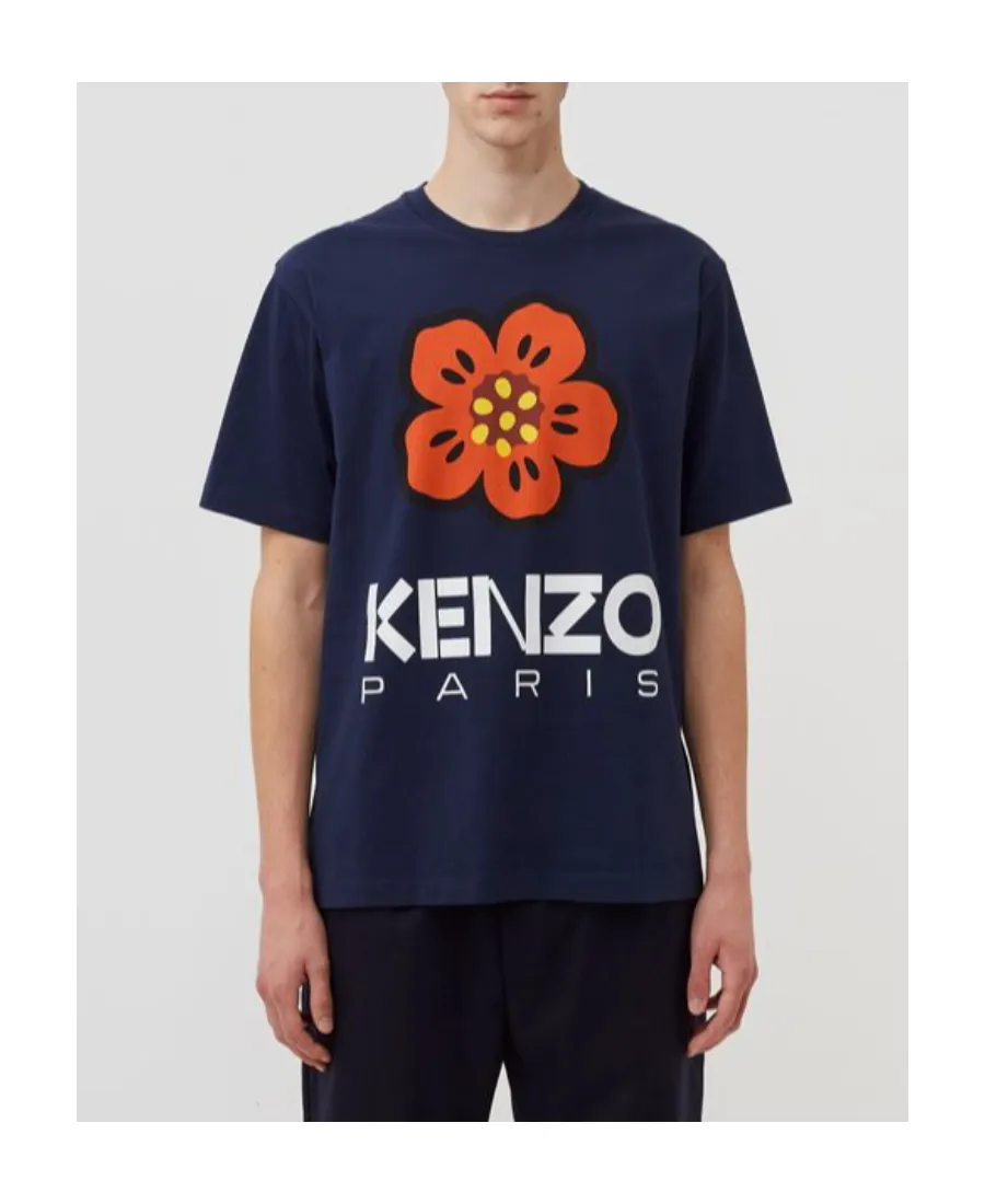 Boke Flower Printed Crewneck T-Shirt