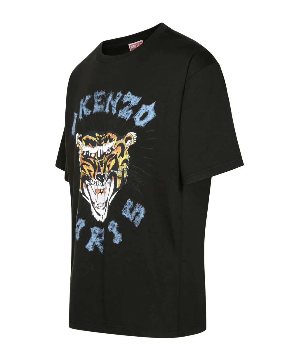 Logo Tiger Printed Crewneck T-Shirt