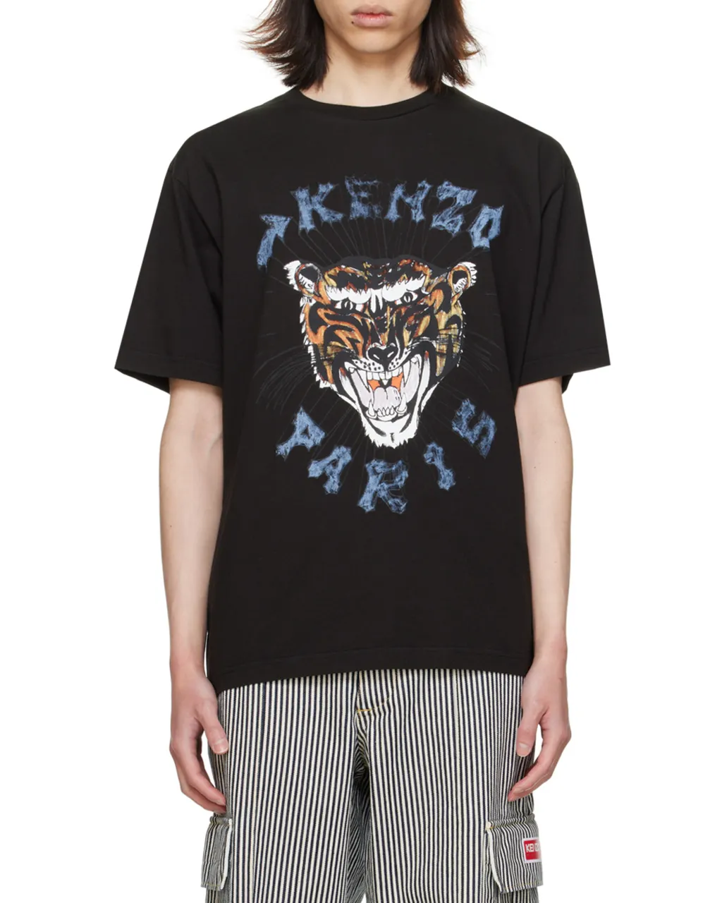 Logo Tiger Printed Crewneck T-Shirt
