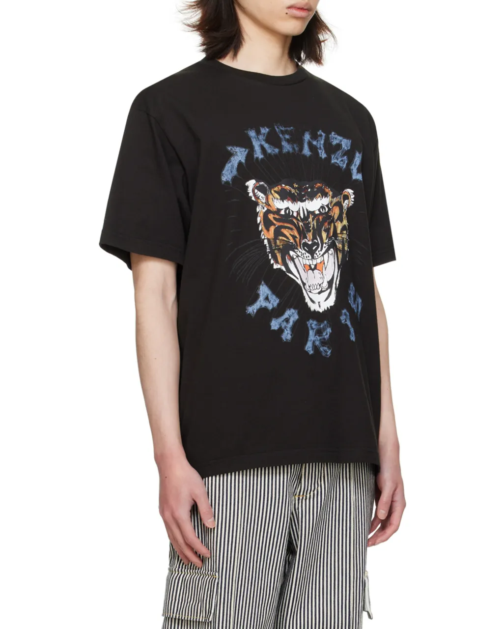 Logo Tiger Printed Crewneck T-Shirt