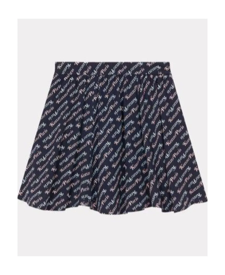 Allover Logo Printed Mini Skirt